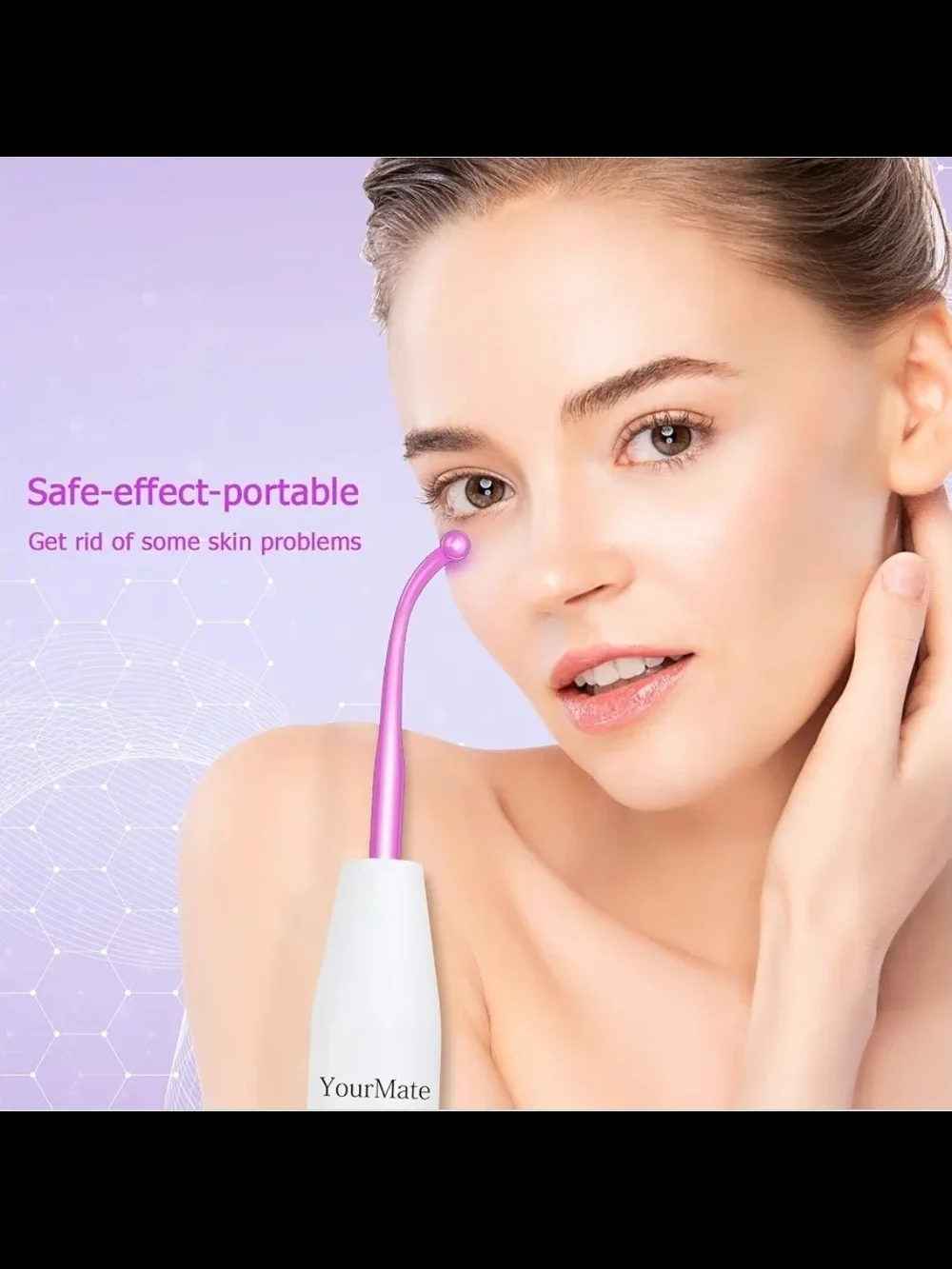 YourMate PhotoTherapy Device High Frequency Facial Wand Machine Argon